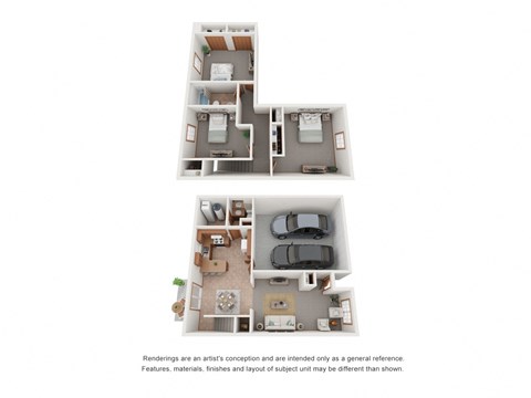 Floor plan for 3 beds, 1.5 baths, 1500 sqft